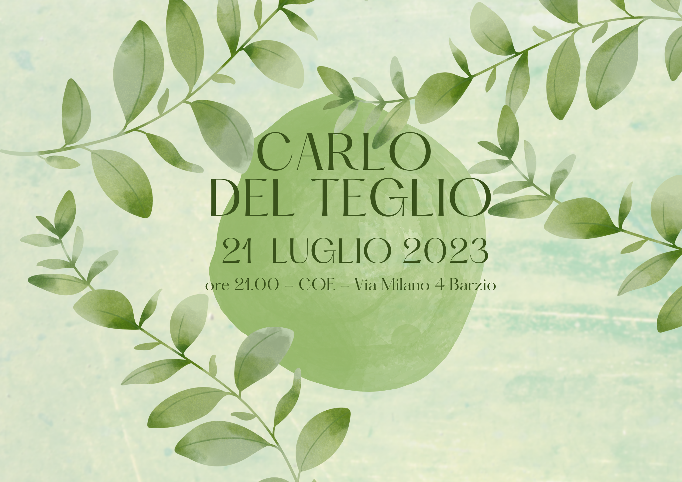 Serata Carlo Del Teglio Barzio